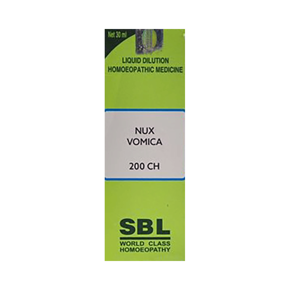 Combo Pack of SBL Nux Vomica Dilution 200 CH & SBL Arnica Montana Dilution 200 CH (30ml Each) combo pack of 2 bottles
