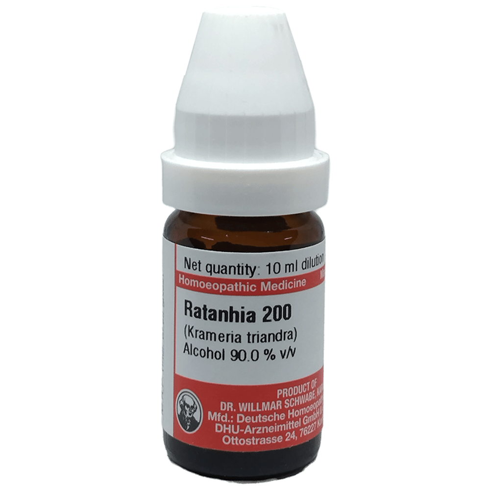 Dr Willmar Schwabe Germany Ratanhia (Krameria Triandra) Dilution 200 bottle of 10 ml Dilution