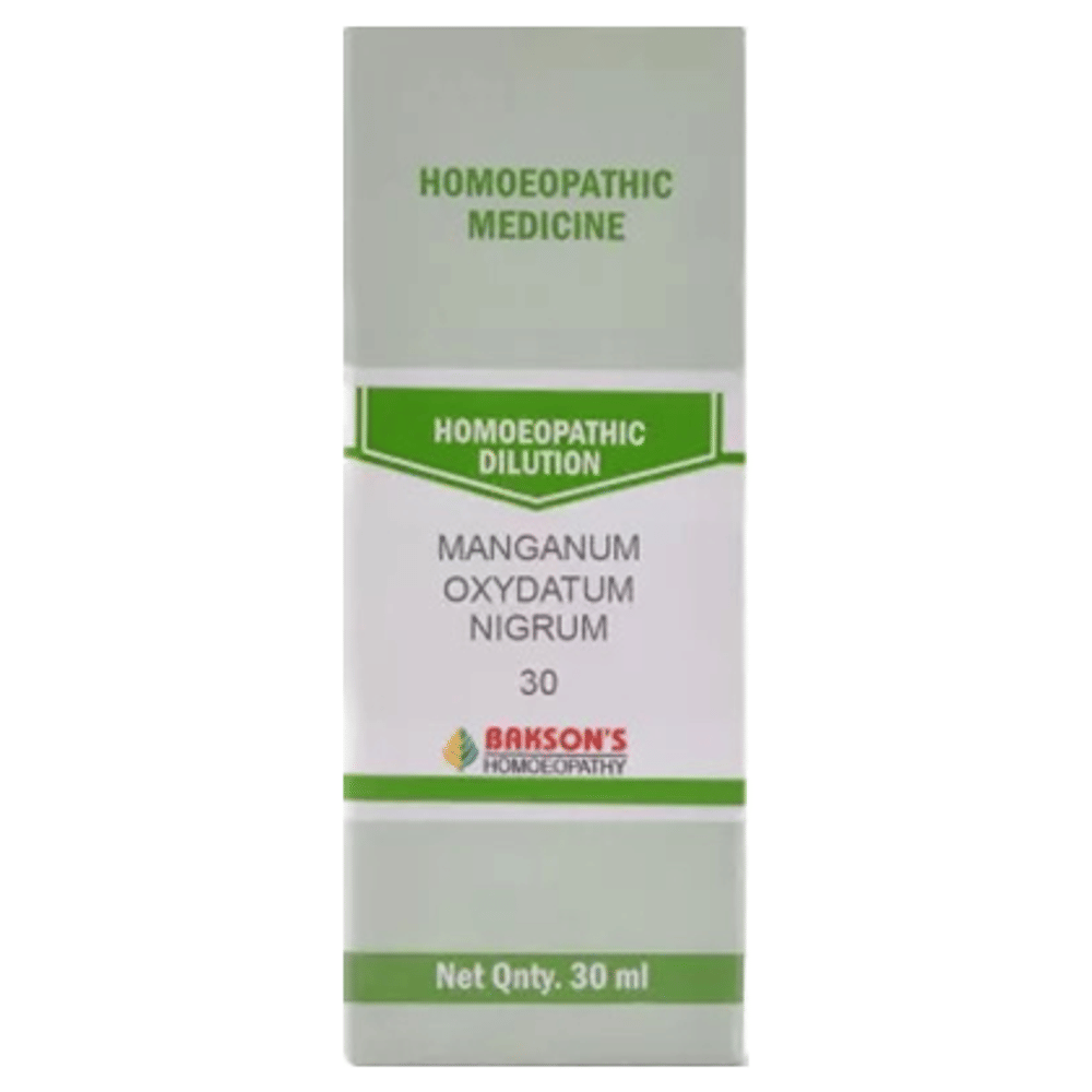 Bakson's Homeopathy Manganum Oxydatum Nigrum Dilution 30 bottle of 30 ml Dilution