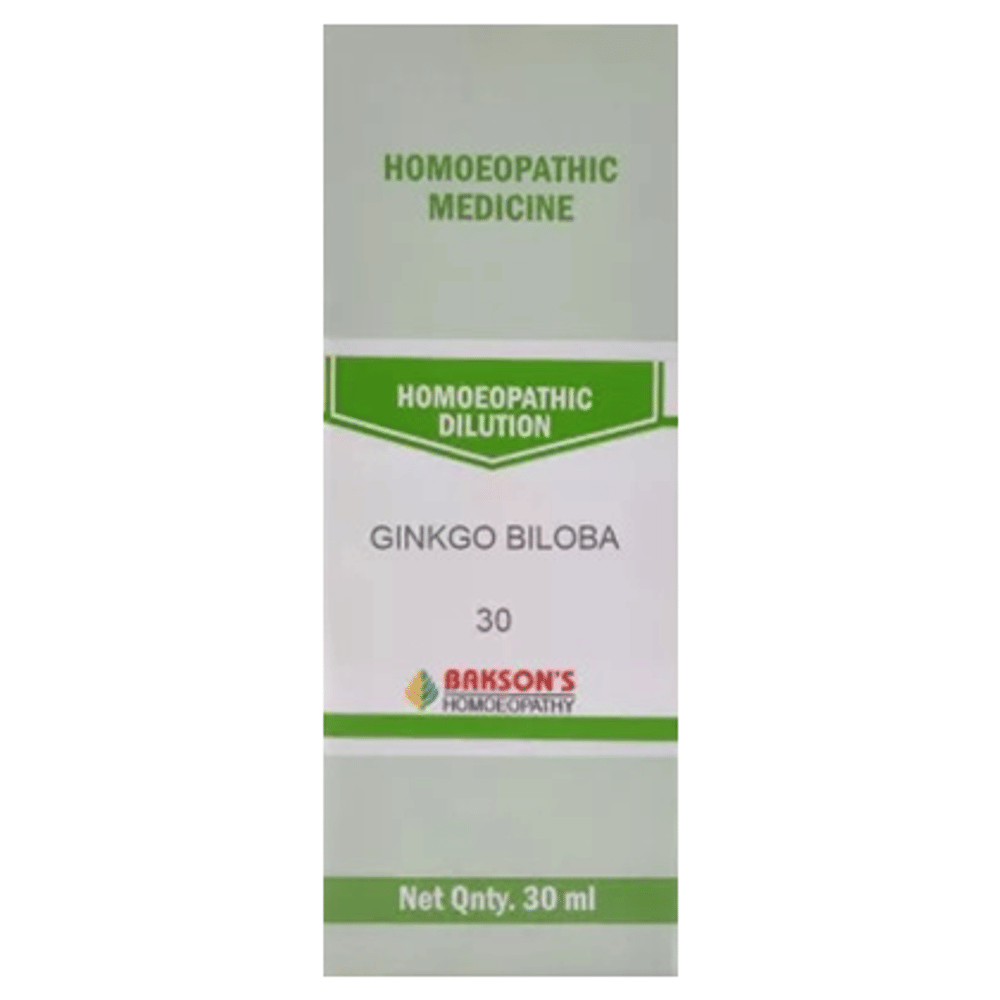 Bakson's Homeopathy Ginkgo Biloba Dilution 30 bottle of 30 ml Dilution