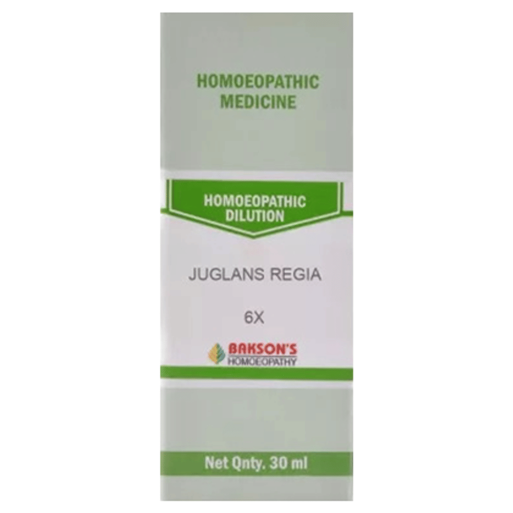 Bakson's Homeopathy Juglans Regia Dilution 6X bottle of 30 ml Dilution