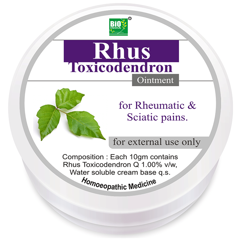 Bio India Rhus Toxicodendron Ointment jar of 30 gm Ointment