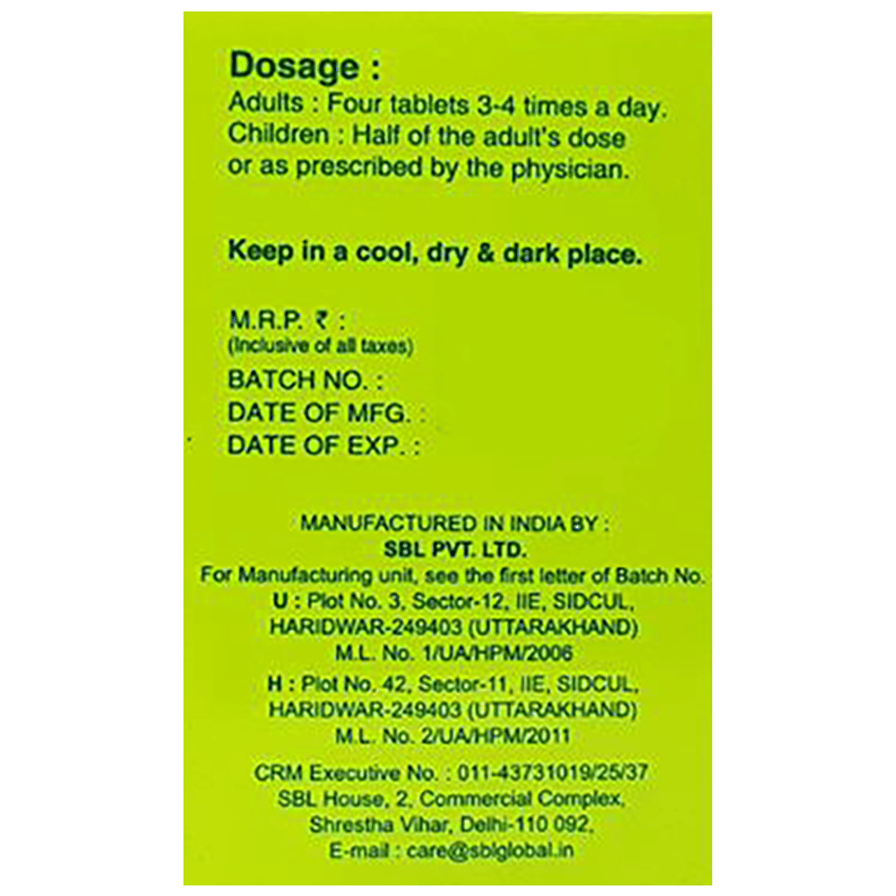 SBL Bio-Combination 26 Tablet bottle of 25 gm Biocombination Tablet