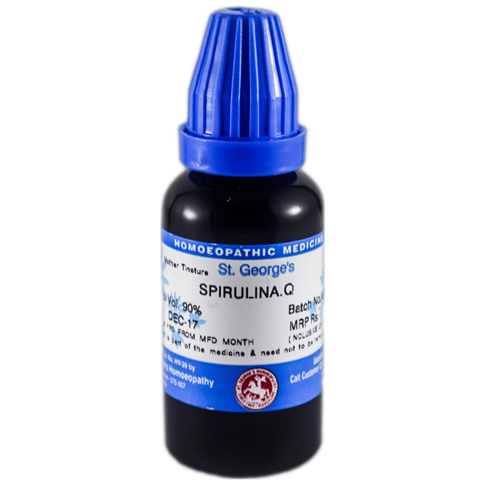 St. George’s Spirulina Mother Tincture Q bottle of 30 ml Mother Tincture St. George’s Spirulina Mother Tincture Q bottle of 30 ml Mother Tincture