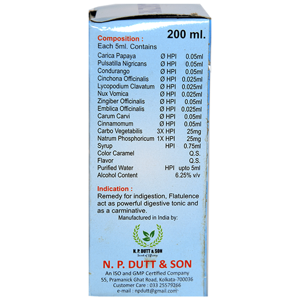 N.P. Dutt & Son Carizyme Complete Digestive Solution Syrup bottle of 200 ml Syrup