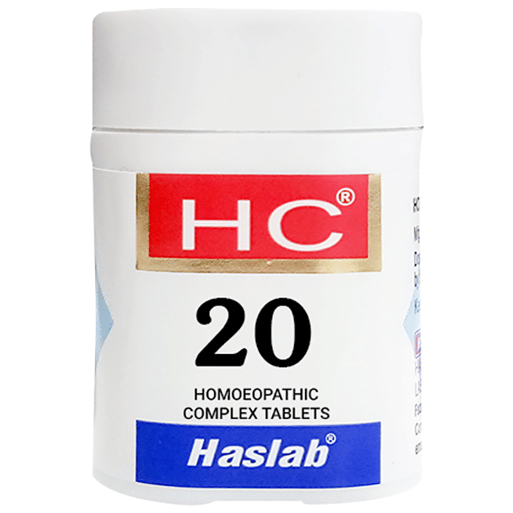 Haslab HC 20 Nux Vomica Complex Tablet bottle of 550 gm Tablet Haslab HC 20 Nux Vomica Complex Tablet bottle of 550 gm Tablet