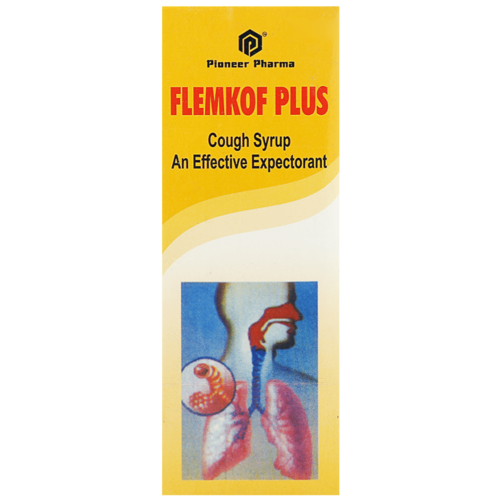 Pioneer Pharma Flemkof Plus Cough Syrup (500ml Each) combo pack of 2 bottles