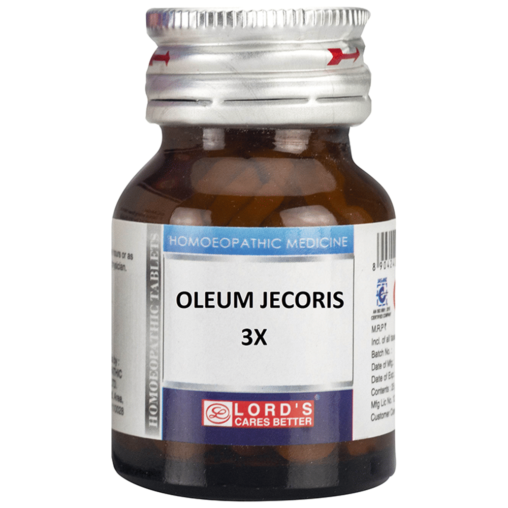 Lord's Oleum Jecoris Trituration Tablet 3X bottle of 25 gm Trituration Tablet Lord's Oleum Jecoris Trituration Tablet 3X bottle of 25 gm Trituration Tablet