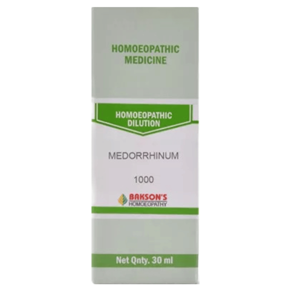 Bakson's Homeopathy Medorrhinum Dilution 1000 CH bottle of 30 ml Dilution Bakson's Homeopathy Medorrhinum Dilution 1000 CH bottle of 30 ml Dilution