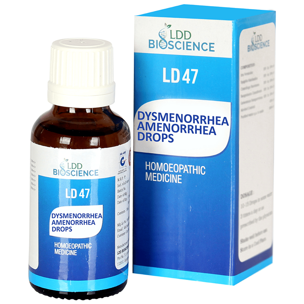LDD Bioscience LD 47 Dysmenorrhea Amenorrhea Drop bottle of 30 ml Drop