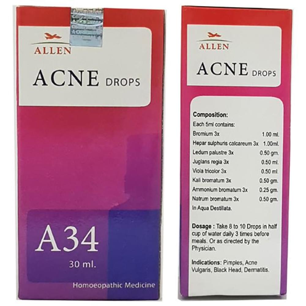 Allen A34 Acne Drop bottle of 30 ml Drop Allen A34 Acne Drop bottle of 30 ml Drop