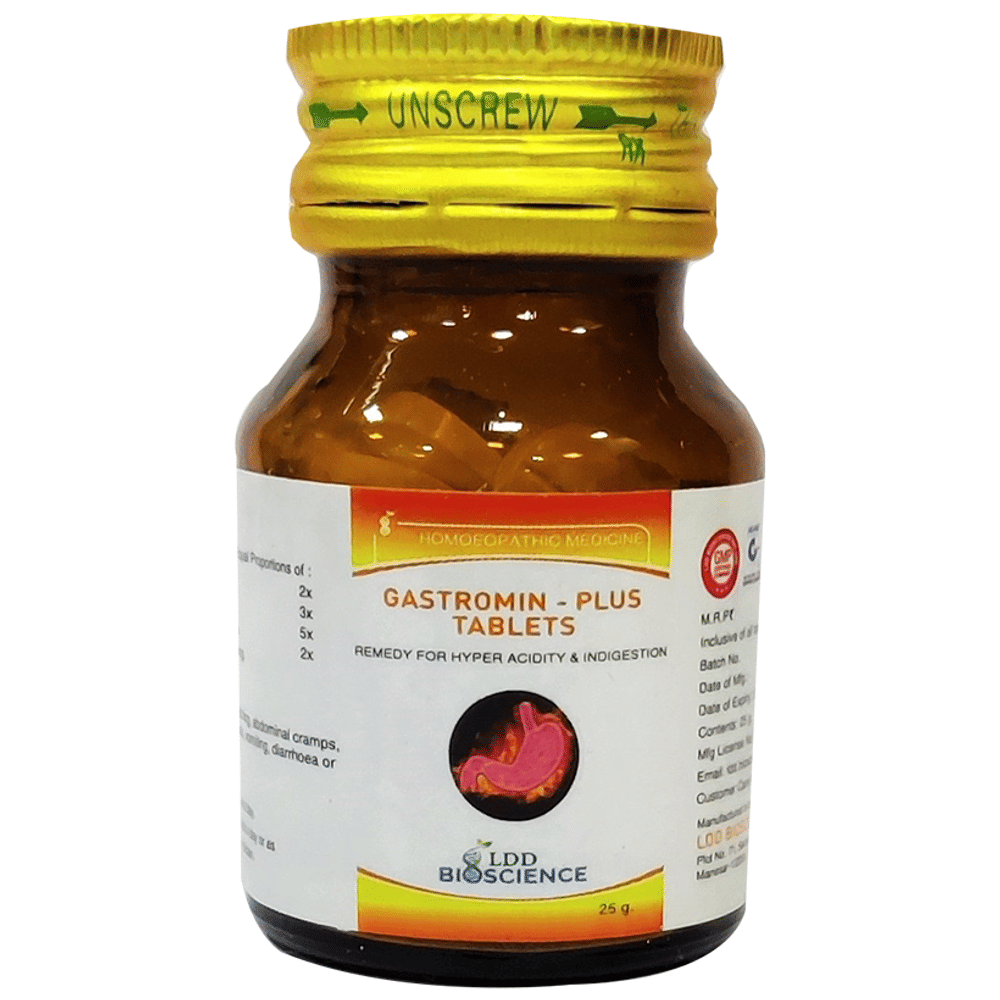LDD Bioscience Gastromin-Plus Tablet bottle of 25 gm Tablet