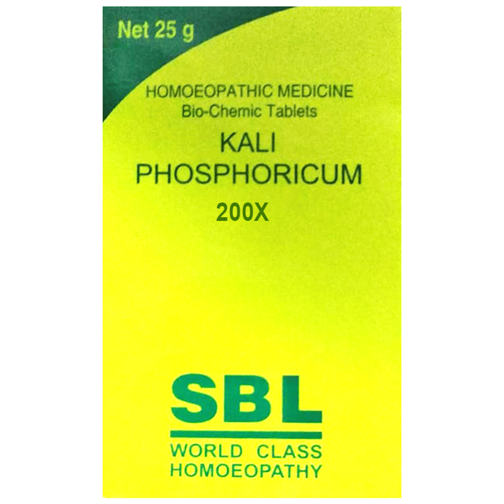 SBL Kali Phosphoricum Biochemic Tablet 200X bottle of 25 gm Biochemic Tablet