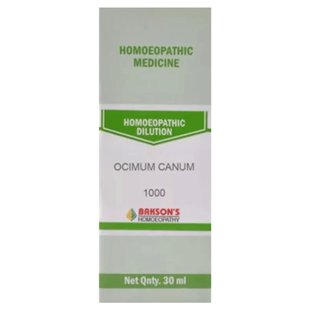 Bakson's Homeopathy Ocimum Canum Dilution 1000 CH bottle of 30 ml Dilution