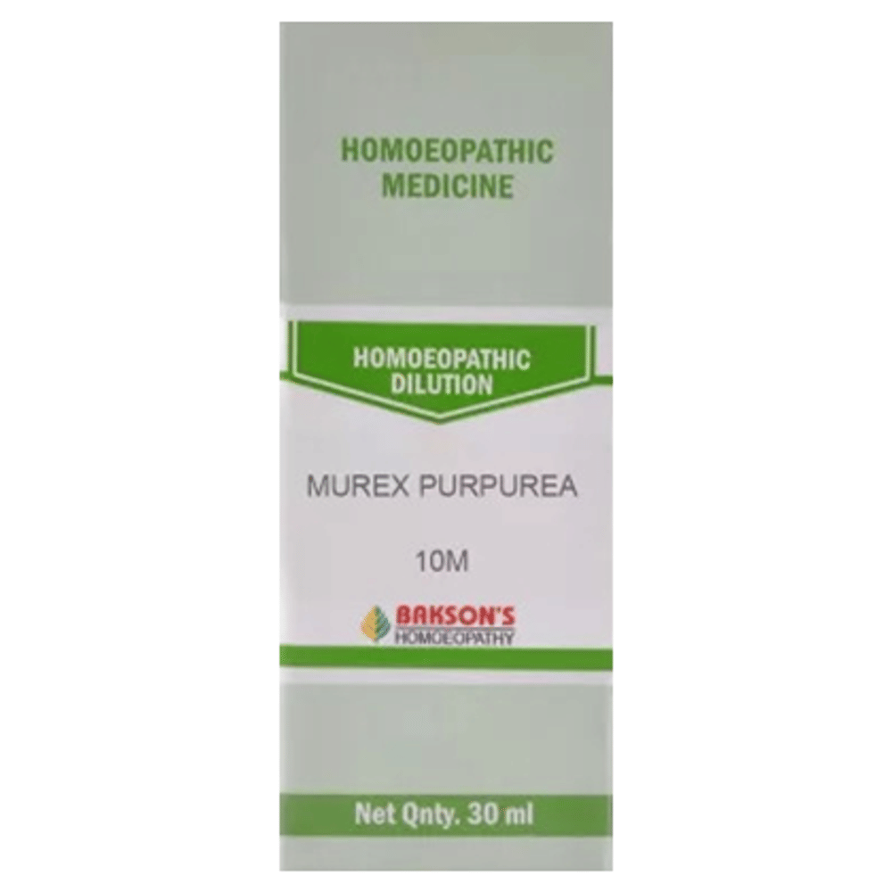 Bakson's Homeopathy Murex Purpurea Dilution 10M bottle of 30 ml Dilution