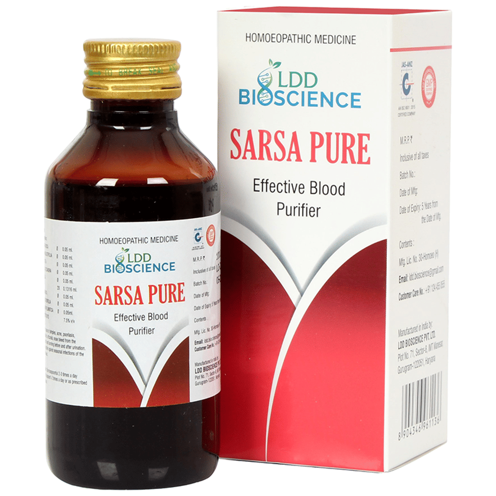 LDD Bioscience Sarsa Pure Blood Purifier Syrup bottle of 115 ml Syrup