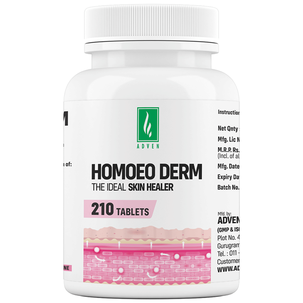 Adven Homoeo Derm Tablet bottle of 210 tablets