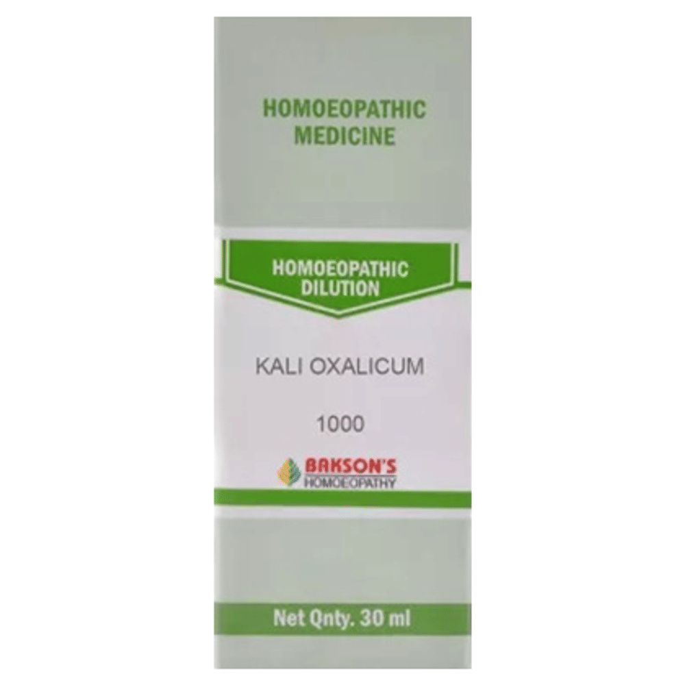 Bakson's Homeopathy Kali Oxalicum Dilution 1000 CH bottle of 30 ml Dilution