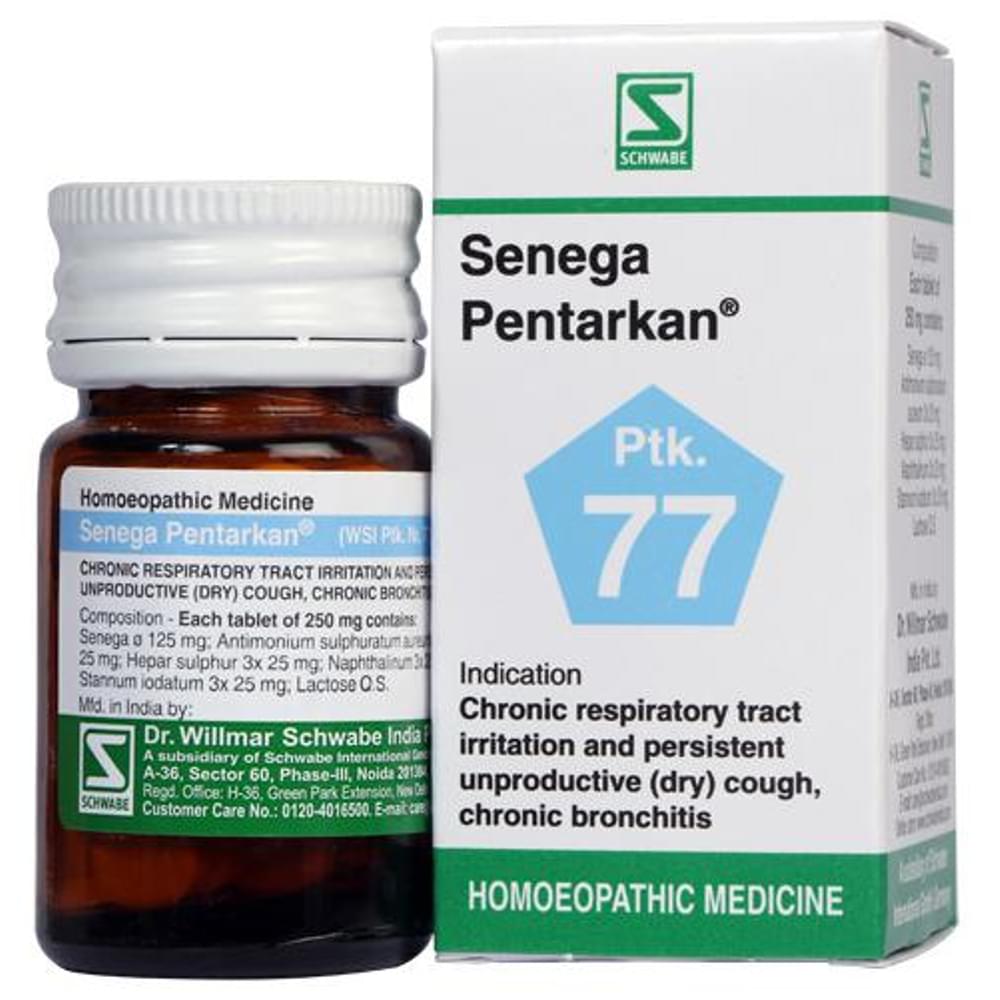 Dr Willmar Schwabe India Senega Pentarkan Tablet bottle of 20 gm Tablet