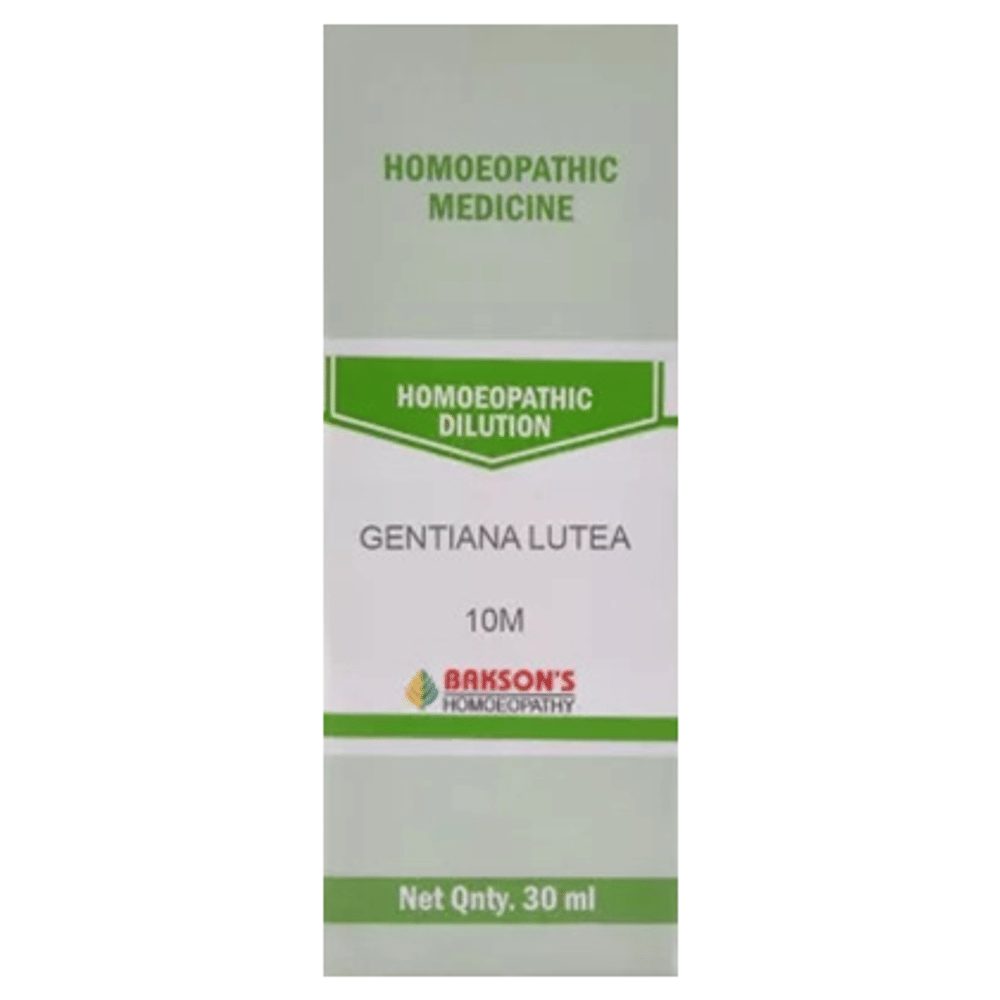 Bakson's Homeopathy Gentiana Lutea Dilution 10M bottle of 30 ml Dilution