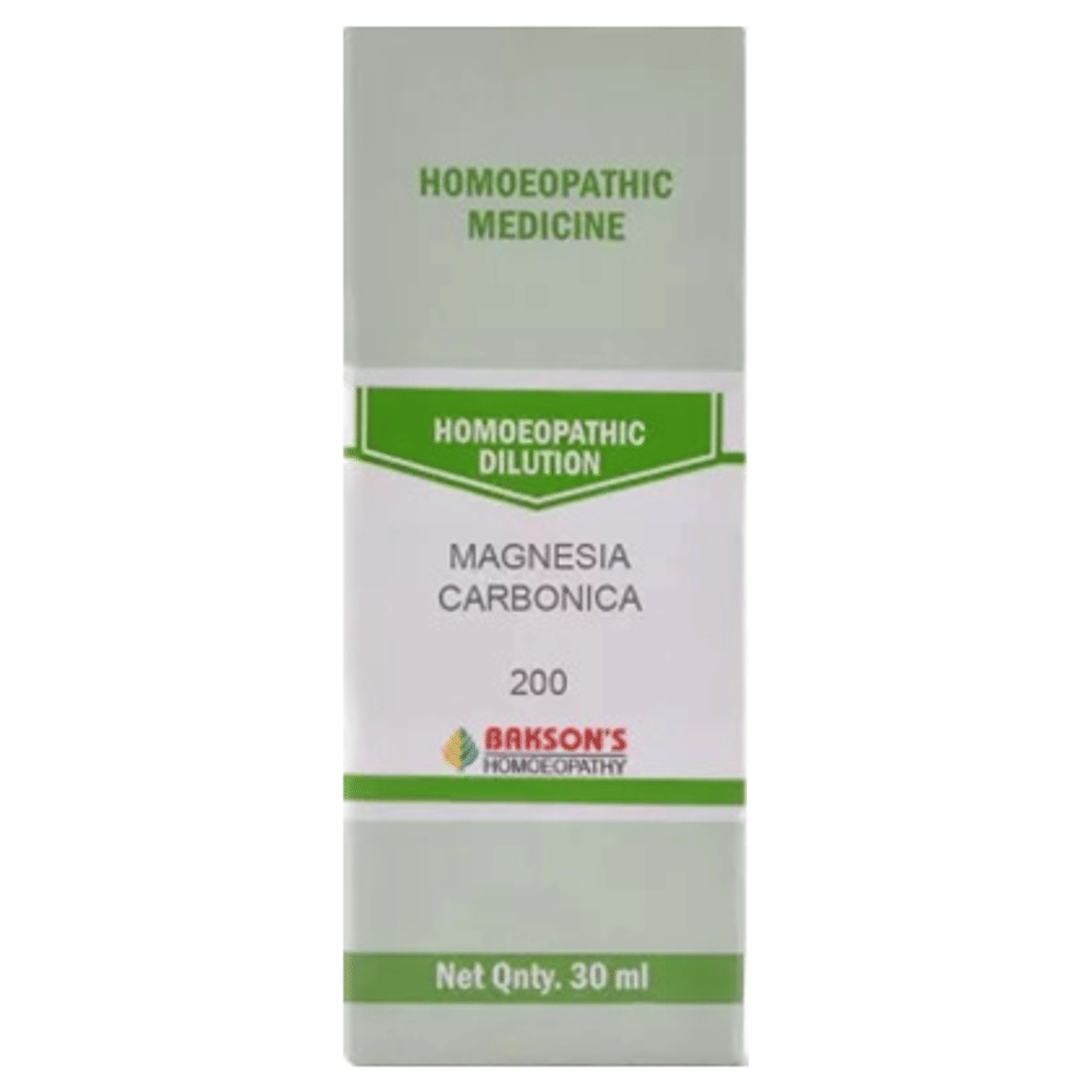 Bakson's Homeopathy Magnesia Carbonica Dilution 200 bottle of 30 ml Dilution