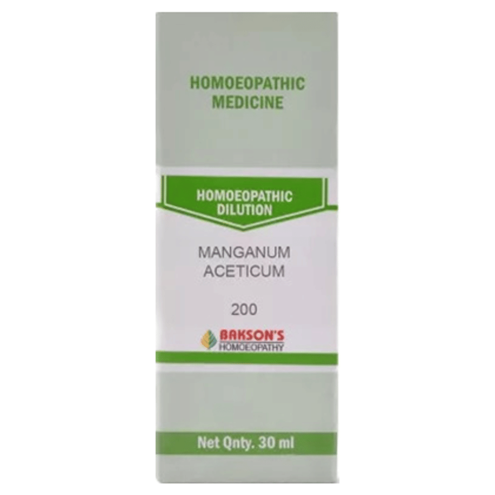 Bakson's Homeopathy Manganum Aceticum Dilution 200 bottle of 30 ml Dilution