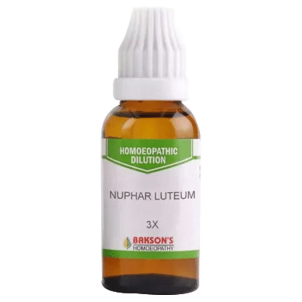 Bakson's Homeopathy Nuphar Luteum Dilution 3X bottle of 30 ml Dilution Bakson's Homeopathy Nuphar Luteum Dilution 3X bottle of 30 ml Dilution