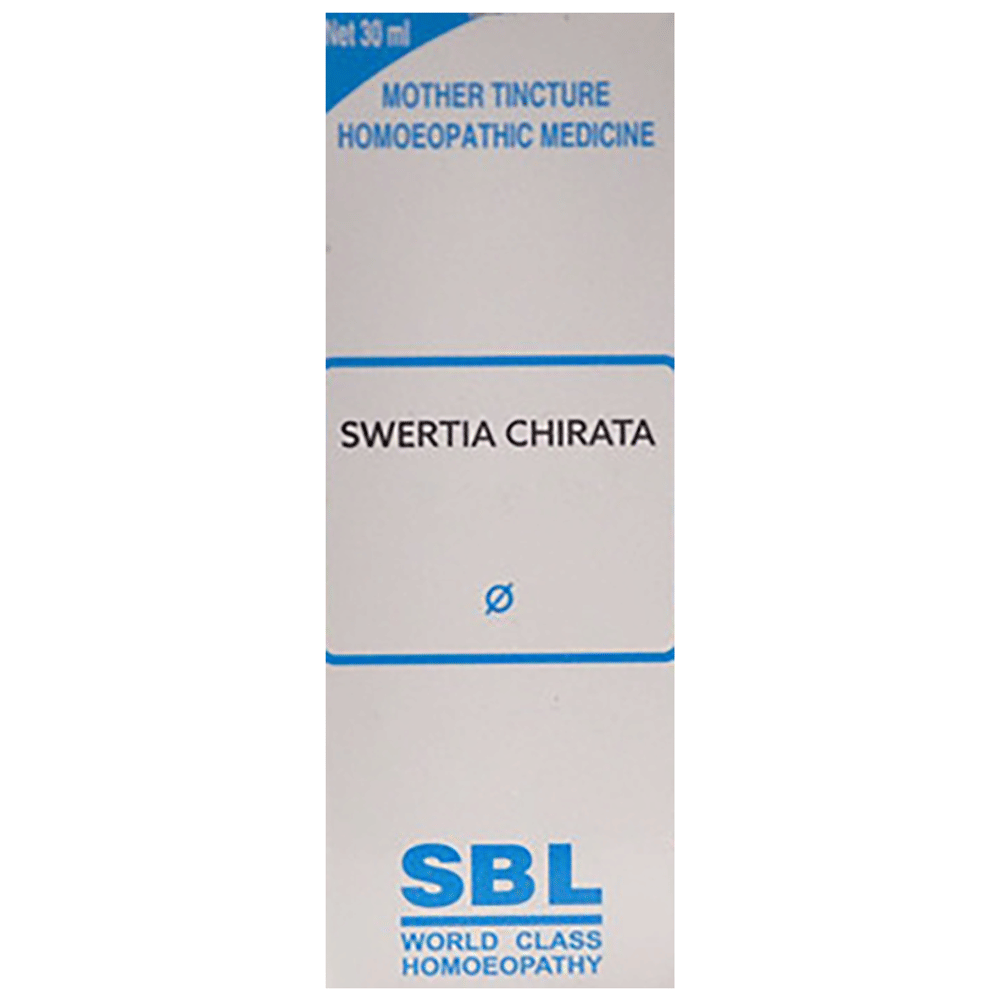 SBL Swertia Chirata Mother Tincture Q bottle of 30 ml Mother Tincture