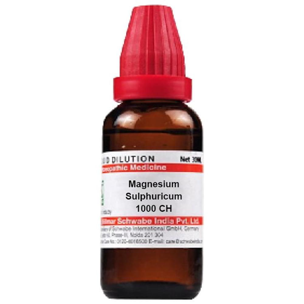 Dr Willmar Schwabe India Magnesium Sulphuricum Dilution 1000 CH bottle of 30 ml Dilution