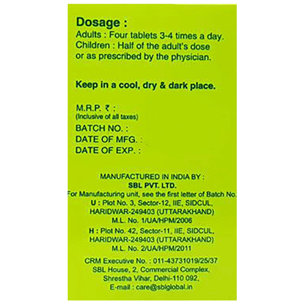 SBL Bio-Combination 25 Tablet bottle of 25 gm Biocombination Tablet