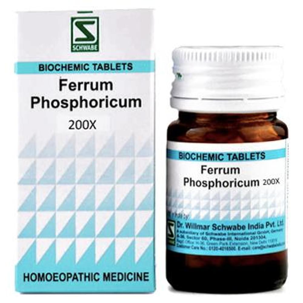 Dr Willmar Schwabe India Ferrum Phosphoricum Biochemic Tablet 200X bottle of 20 gm Biochemic Tablet