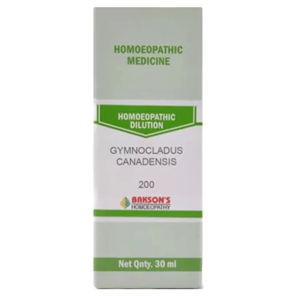 Bakson's Homeopathy Gymnocladus Canadensis Dilution 200 bottle of 30 ml Dilution