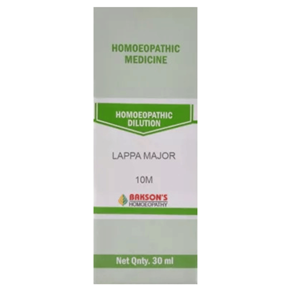 Bakson's Homeopathy Lappa Major Dilution 10M bottle of 30 ml Dilution