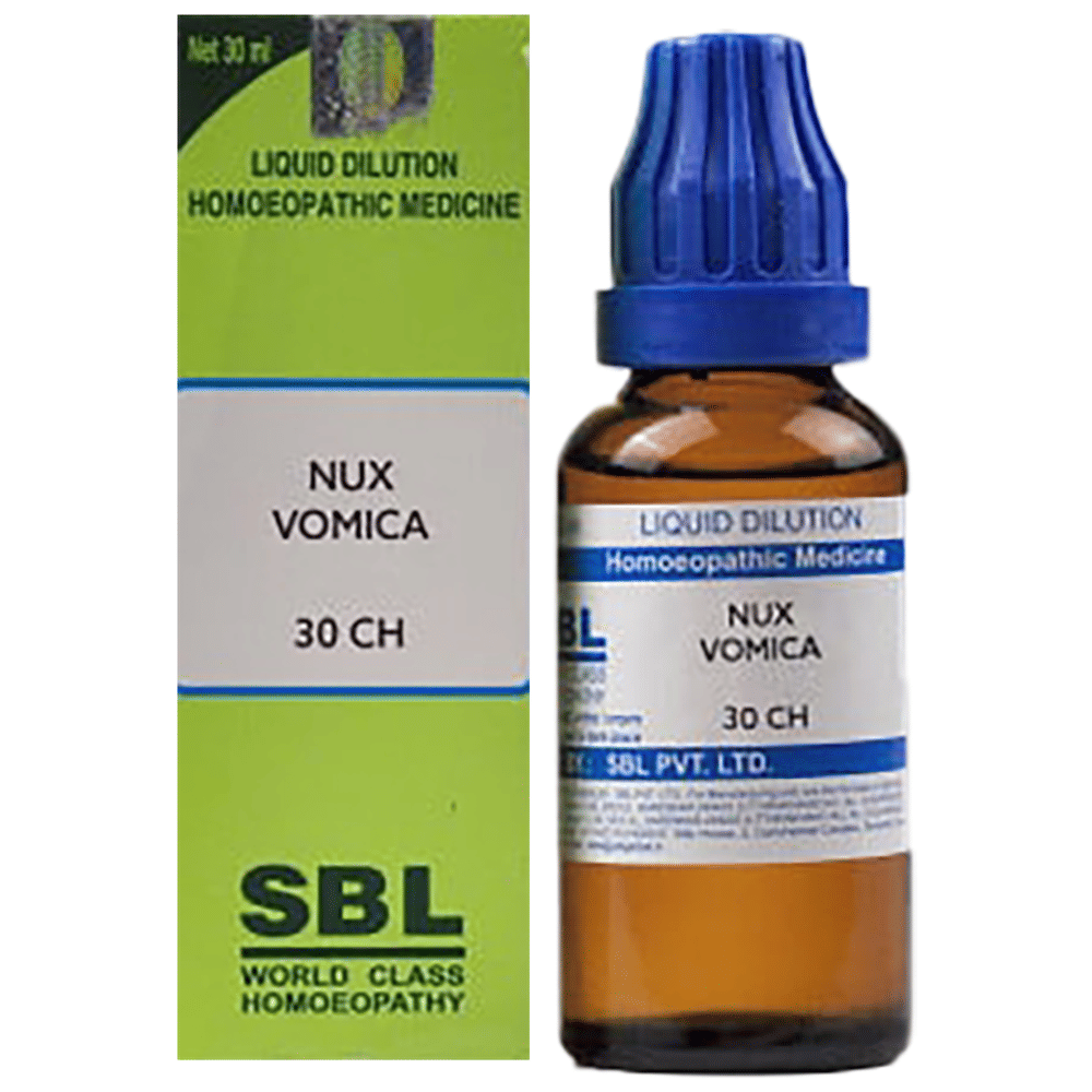 SBL Nux Vomica Dilution Dilution 30 CH bottle of 30 ml Dilution SBL Nux Vomica Dilution Dilution 30 CH bottle of 30 ml Dilution