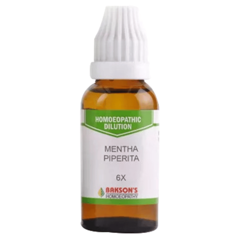 Bakson's Homeopathy Mentha Piperita Dilution 6X bottle of 30 ml Dilution Bakson's Homeopathy Mentha Piperita Dilution 6X bottle of 30 ml Dilution