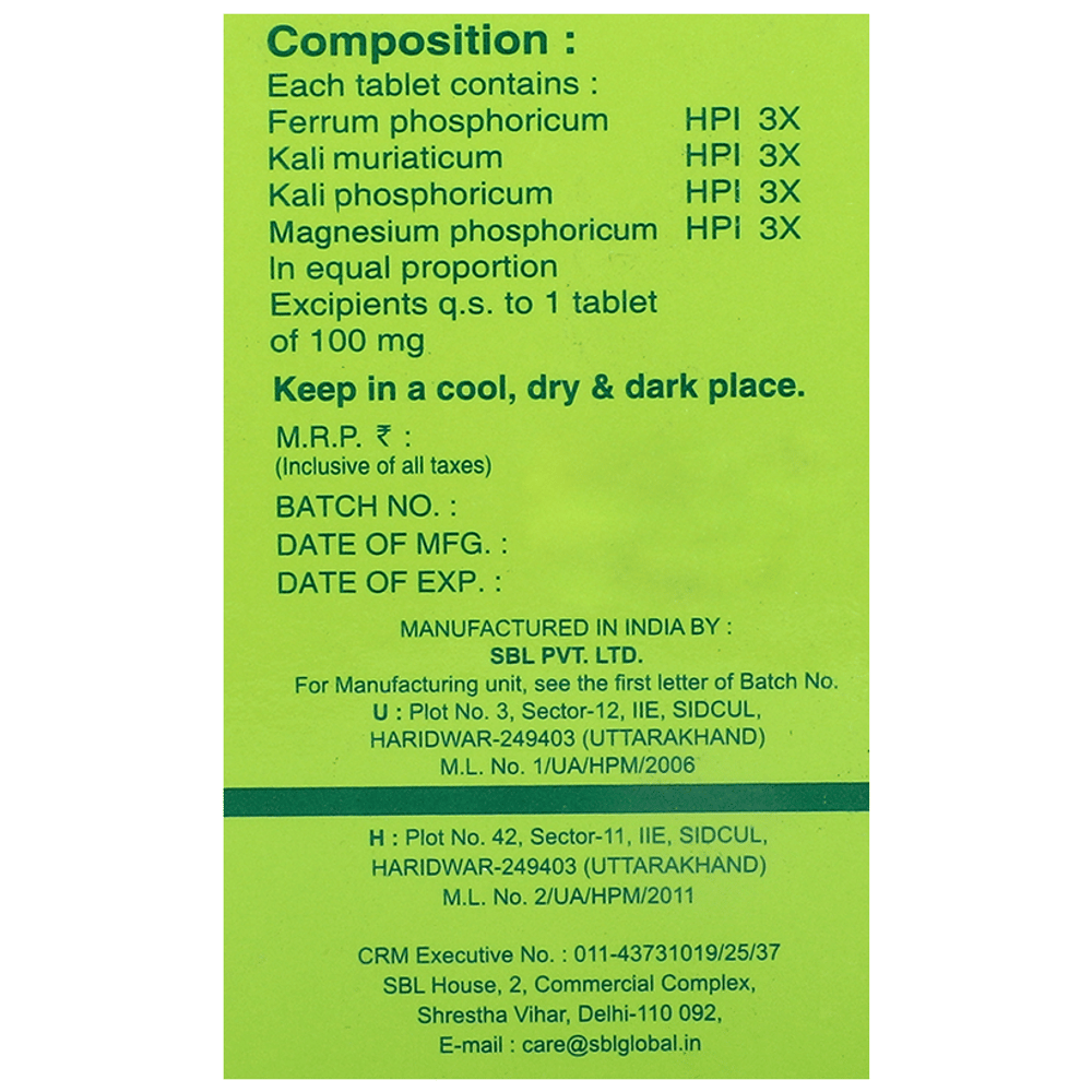 SBL Bio-Combination 9 Tablet bottle of 25 gm Biocombination Tablet