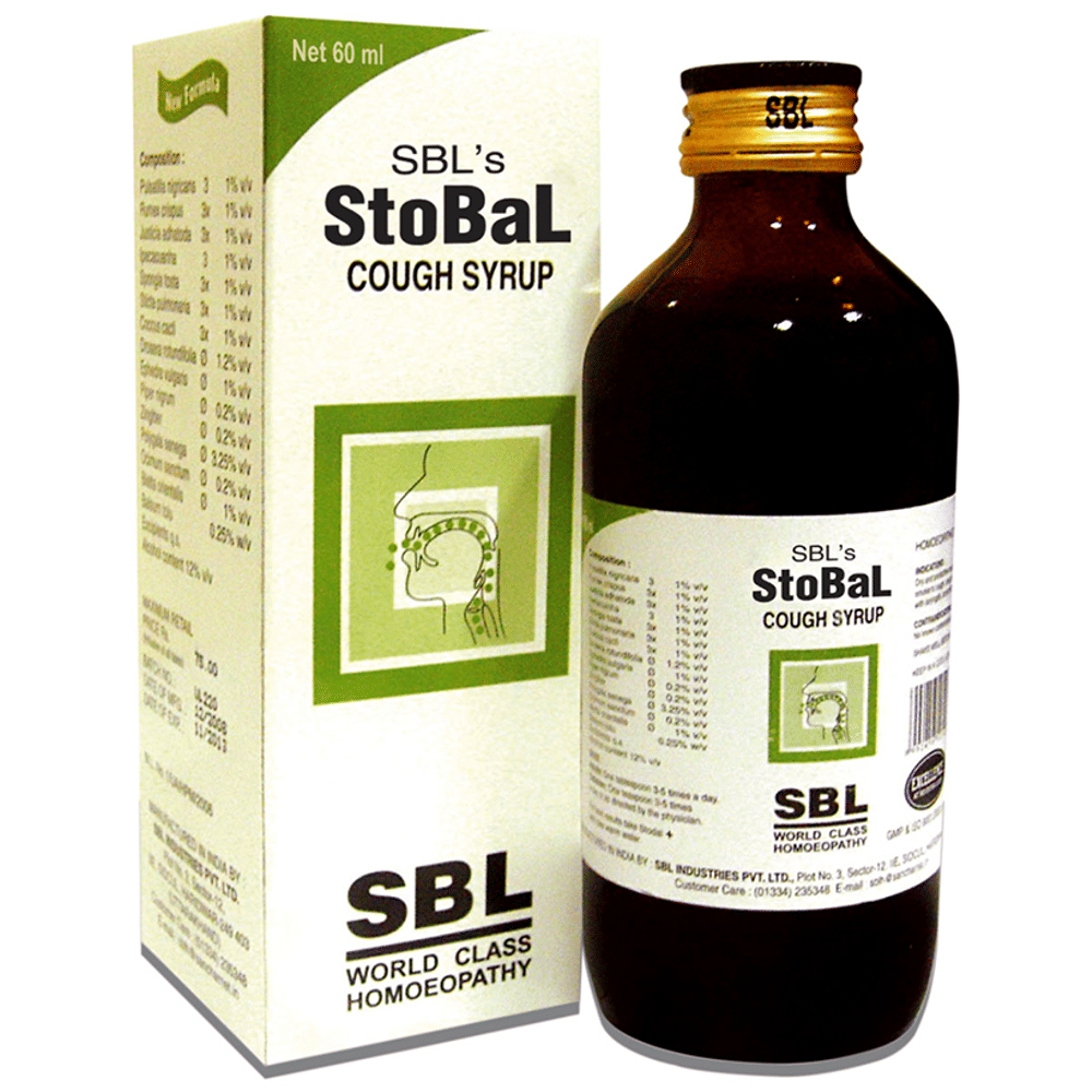 SBL Stobal Cough Syrup bottle of 60 ml Syrup