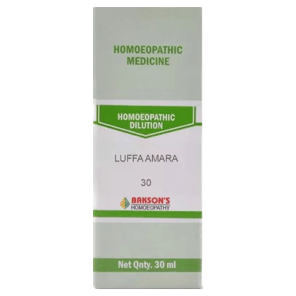 Bakson's Homeopathy Luffa Amara Dilution 30 bottle of 30 ml Dilution