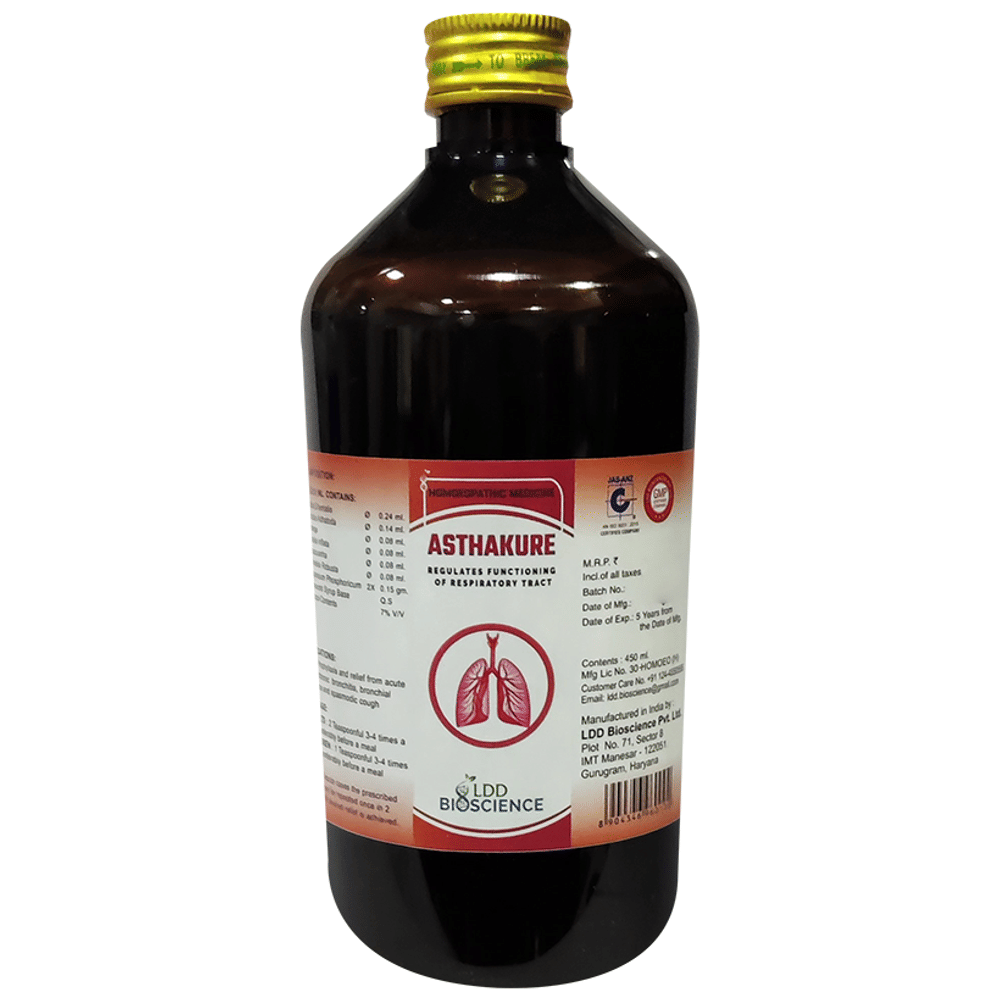 LDD Bioscience Asthakure Syrup bottle of 450 ml Syrup