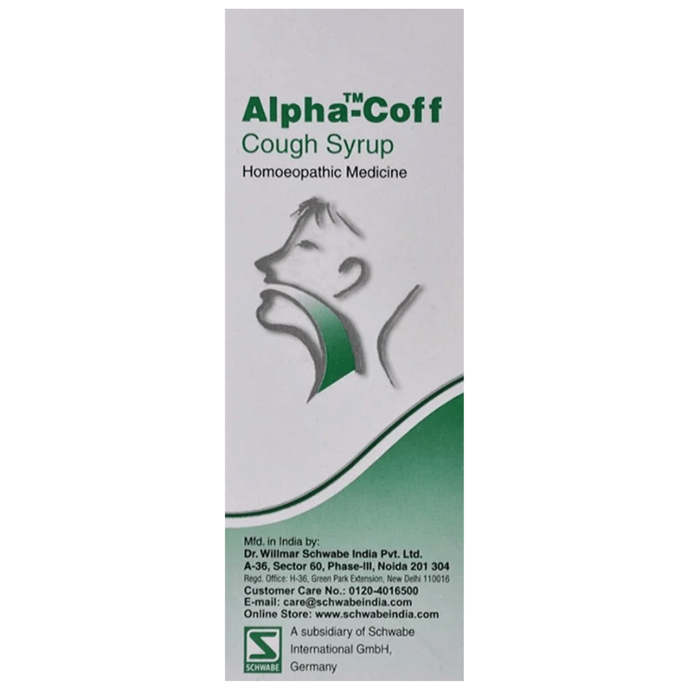 Dr Willmar Schwabe India Alpha-Coff Cough Syrup bottle of 100 ml Syrup
