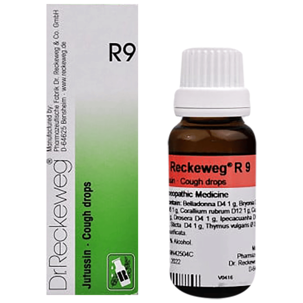 Dr. Reckeweg R9 Cough Drop bottle of 22 ml Drop Dr. Reckeweg R9 Cough Drop bottle of 22 ml Drop