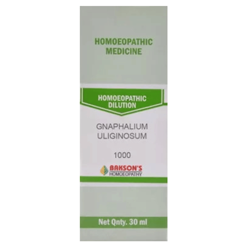 Bakson's Homeopathy Gnaphalium Uliginosum Dilution 1000 CH bottle of 30 ml Dilution