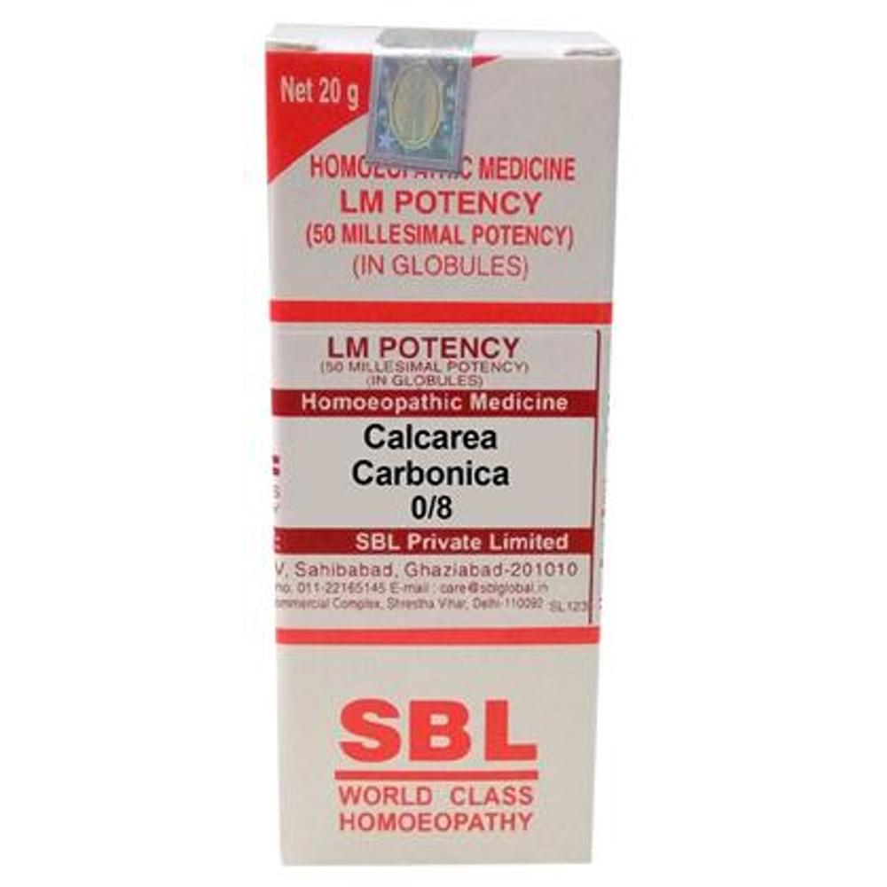 SBL Calcarea Carbonica 0/8 LM bottle of 20 gm Globules