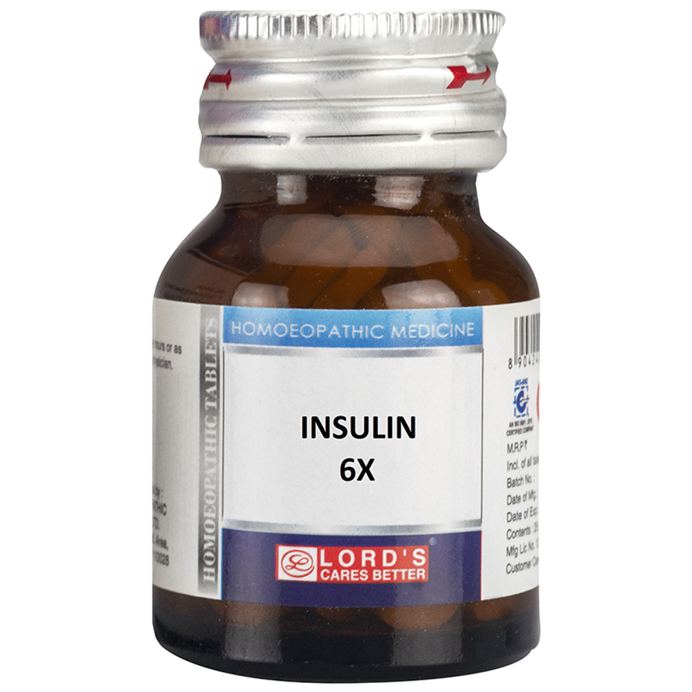Lord's Insulin Trituration Tablet 6X bottle of 25 gm Trituration Tablet