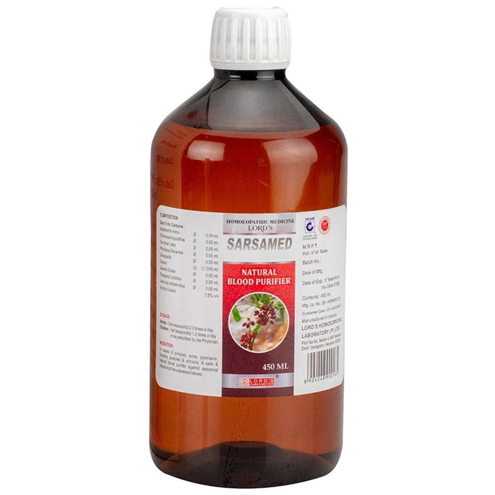 Lord's Sarsamed Blood Purifier bottle of 450 ml Syrup