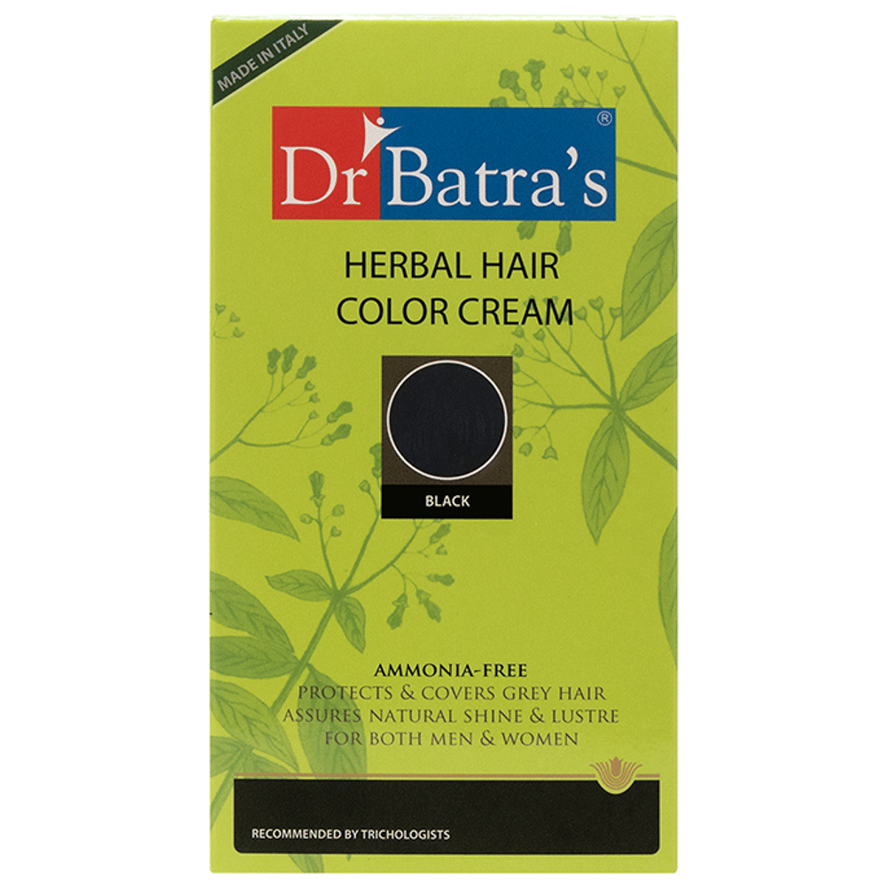 Dr Batra's Herbal Hair Color Cream Black box of 130 gm Cream