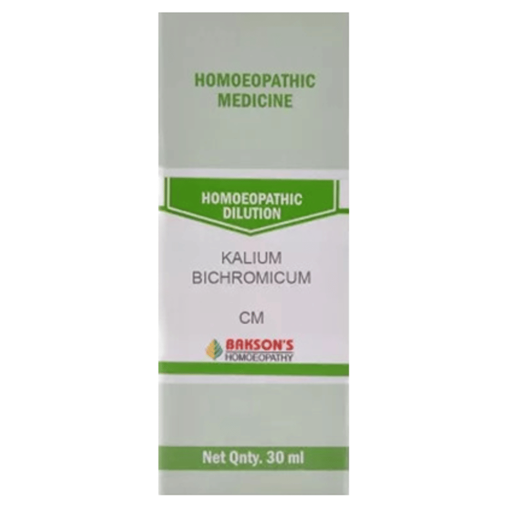 Bakson's Homeopathy Kalium Bichromicum Dilution CM bottle of 30 ml Dilution