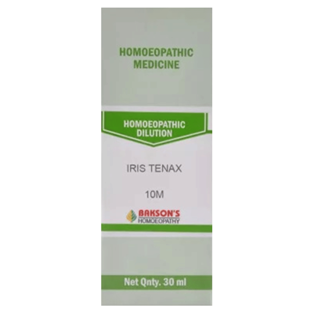 Bakson's Homeopathy Iris Tenax Dilution 10M bottle of 30 ml Dilution