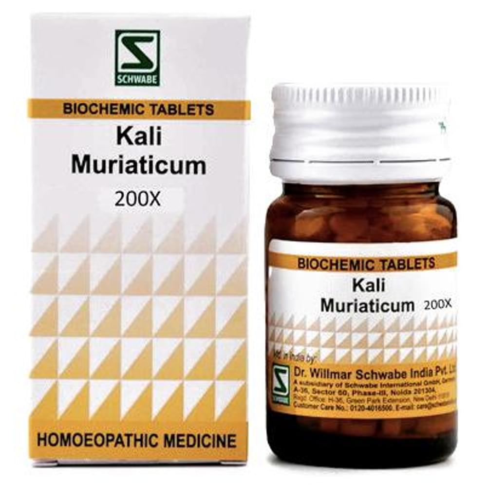 Dr Willmar Schwabe India Kali Muriaticum Biochemic Tablet 200X bottle of 20 gm Biochemic Tablet