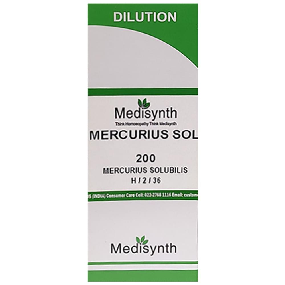 Medisynth Mercurius Solubilis Dilution 200 bottle of 30 ml Dilution